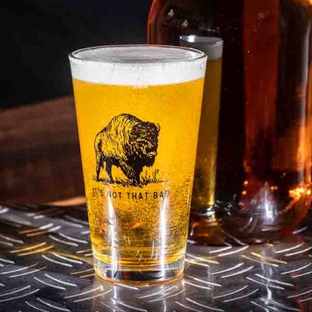 Buffalo Pint Glass Made in USA