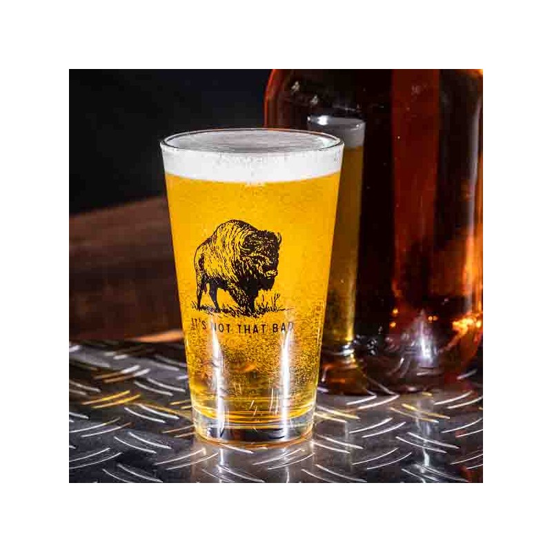 Buffalo Pint Glass Made in USA