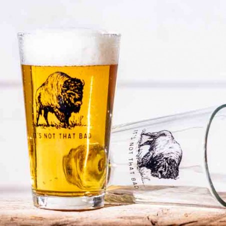 Buffalo Pint Glass Made in USA