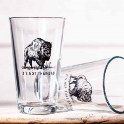 Buffalo Pint Glass Made in USA