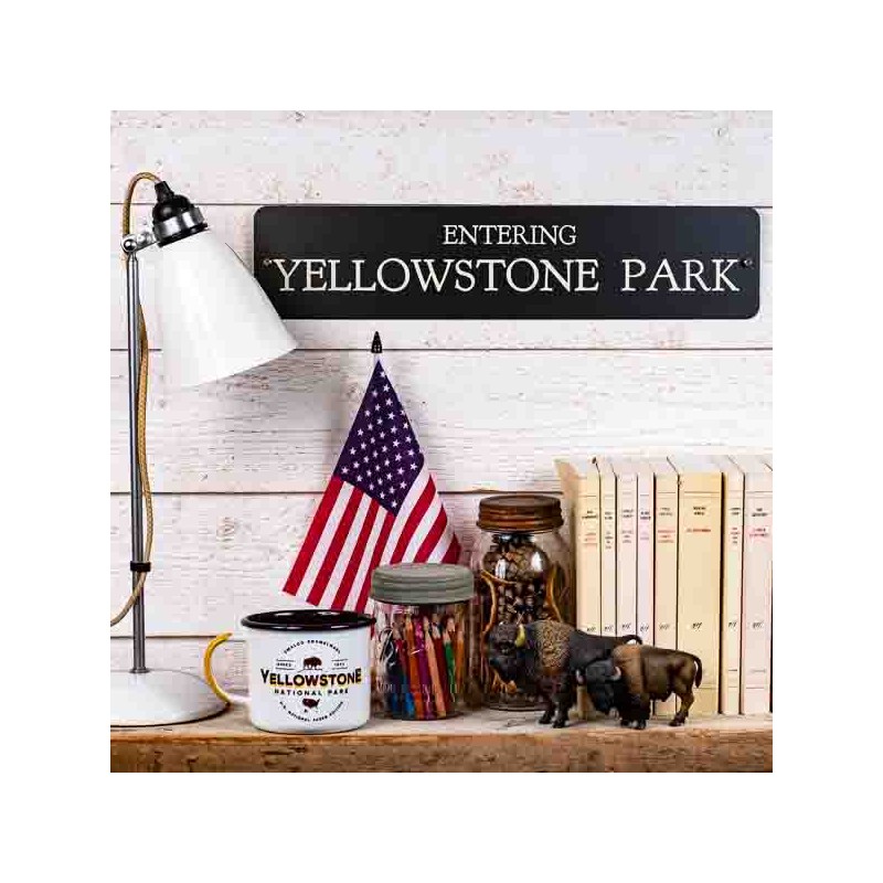 Entering Yellowstone Park Metal Sign - made in USA