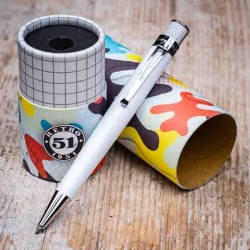 Retro51 Tornado Classic Lacquer White Glow In the Dark Rollerball