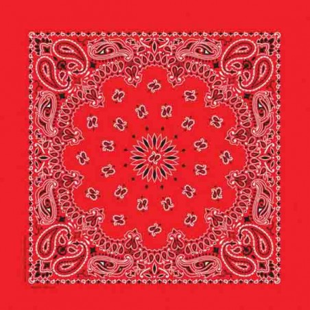 Bandana géant XXL motif cachemire Rouge made in USA