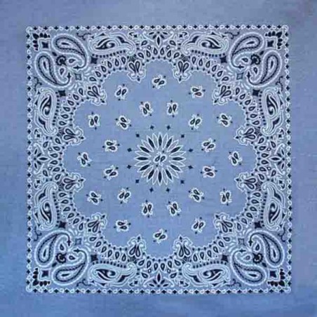 Giant bandana XXL chambray paisley pattern Made in USA