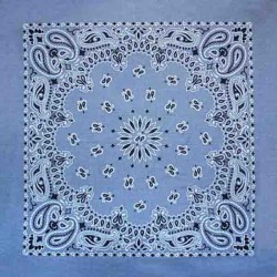 Giant bandana XXL chambray paisley pattern Made in USA