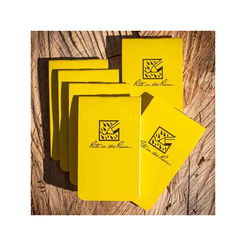 MicroNotes Rite In The Rain pack of 6 Yellow  - Made in USA
