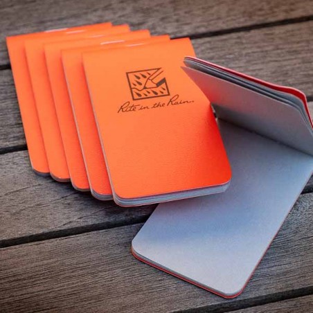 Pack de 6 Micro-Carnets Rite In The Rain orange - made in USA