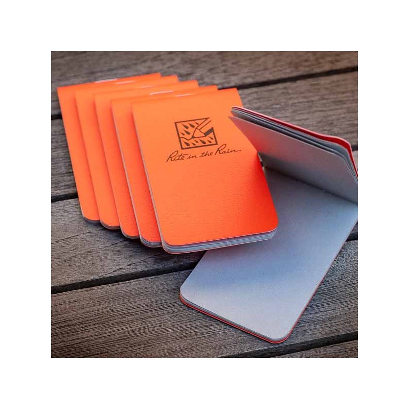 Pack de 6 Micro-Carnets Rite In The Rain orange - made in USA