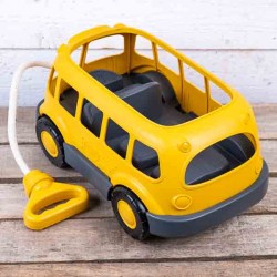 Green Toys Yellow School Bus Wagon - Made in USA