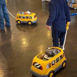 Green Toys Yellow School Bus Wagon - Made in USA