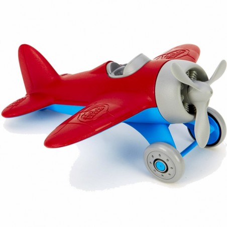 Green Toys Red and Blue Monoplane Plane Toy - Made in USA