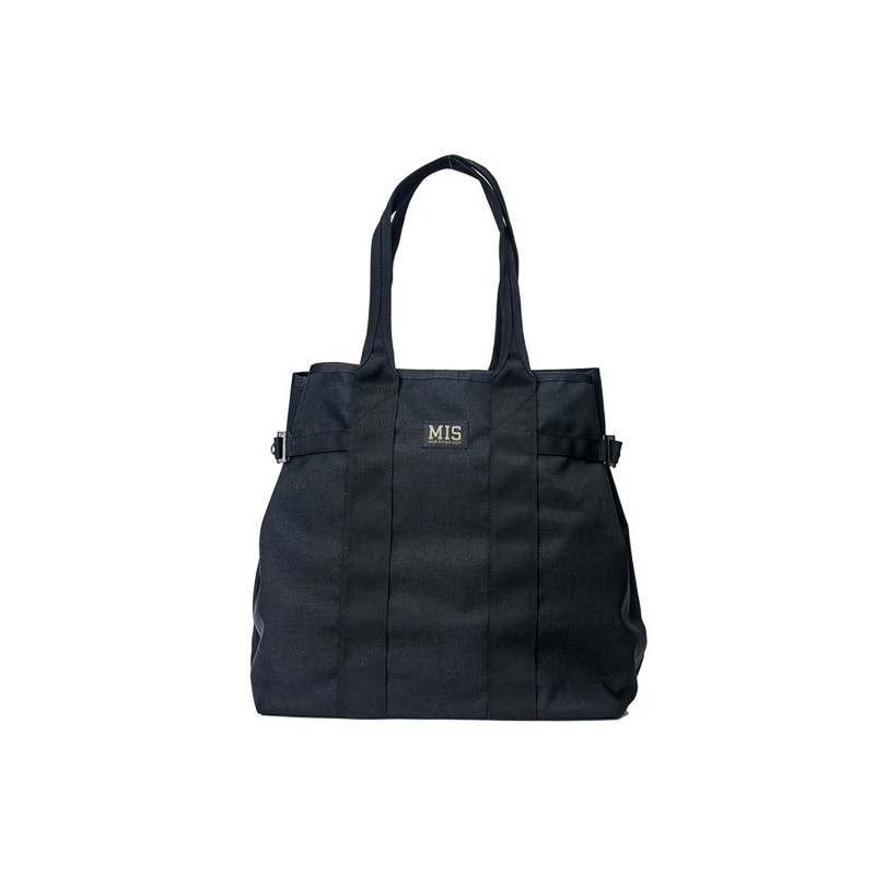 BIG COATING TOTE BAG IN BLACK