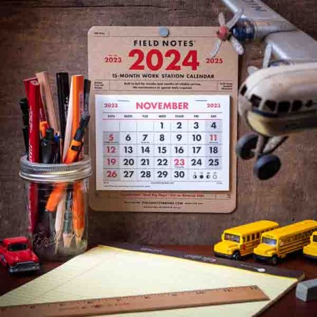 Calendrier 15 mois FIELD NOTES 2024 Made in USA