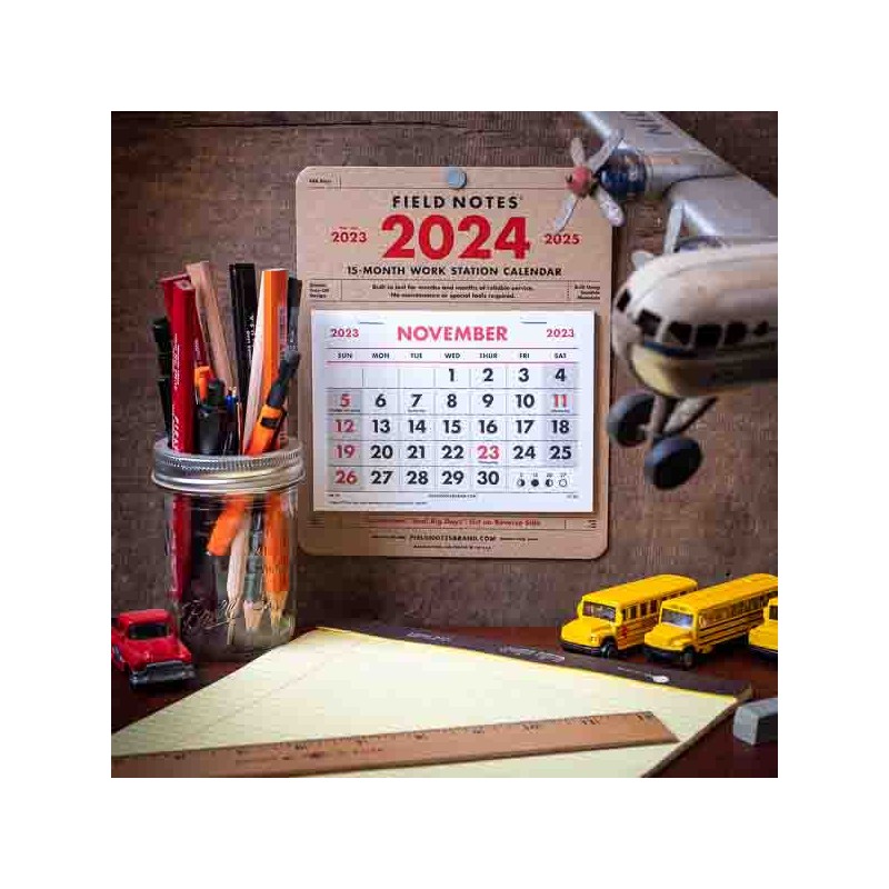2024 -15-Month Work Station Calendar by FIELD NOTES