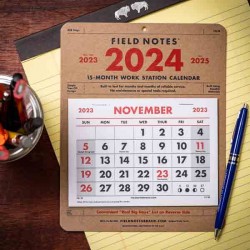 2024 -15-Month Work Station Calendar by FIELD NOTES