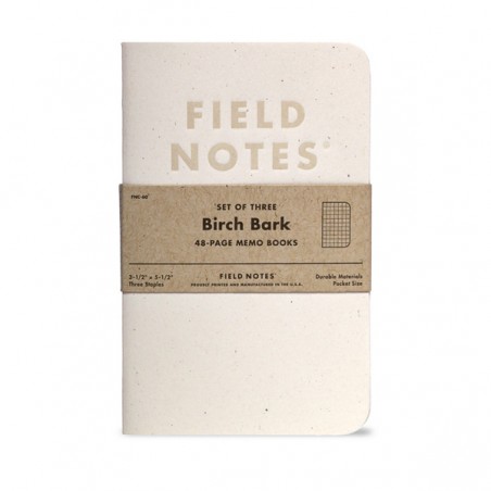 Notebook Birch Bark 3 pack FIELD NOTES