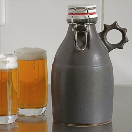 Growler émaillé NOIR MAT (0.960L) made in USA