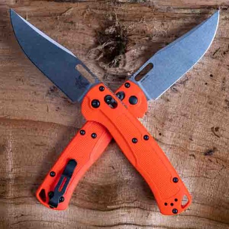 Couteau Benchmade Taggedout Grivory Orange Made in USA