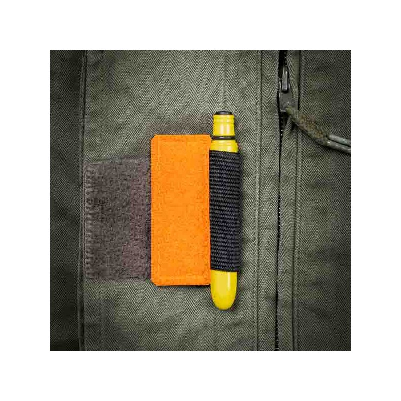 Support Velcro Orange pour stylo. Made in USA