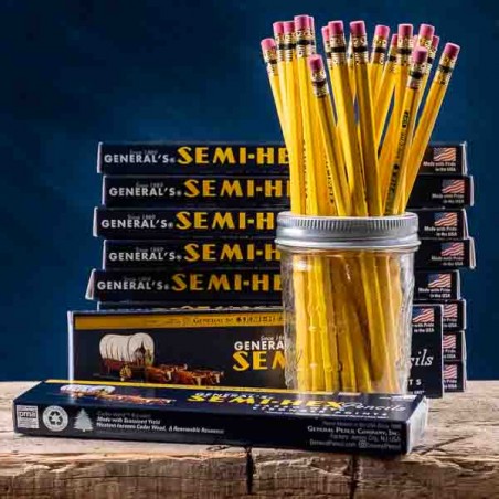 General's Semi-Hex Graphite Drawing Pencils - 12 Piece Set