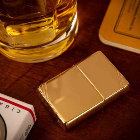 ZIPPO Vintage Look Hight Polish Brass - made in USA