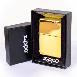Briquet ZIPPO® Vintage Look Laiton poli miroir  - Made in USA