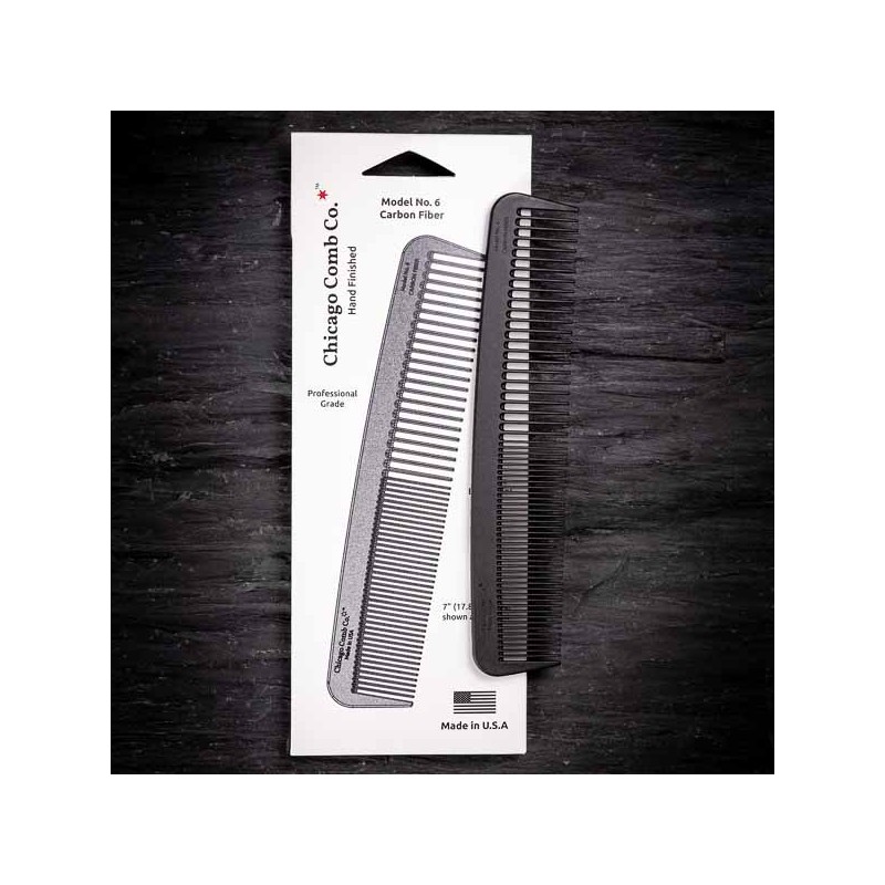 CHICAGO COMB Model No 6 Carbon Fiber Made in USA