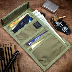 Portefeuille porte-cartes MIS vert armé MADE IN USA