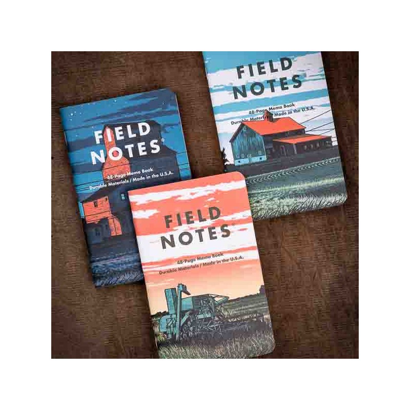 Pack 3 carnets FIELD NOTES Heartland - Made in USA