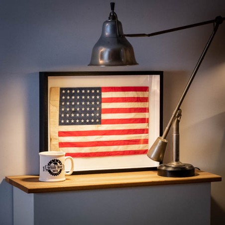 Framed 48 star American flag.