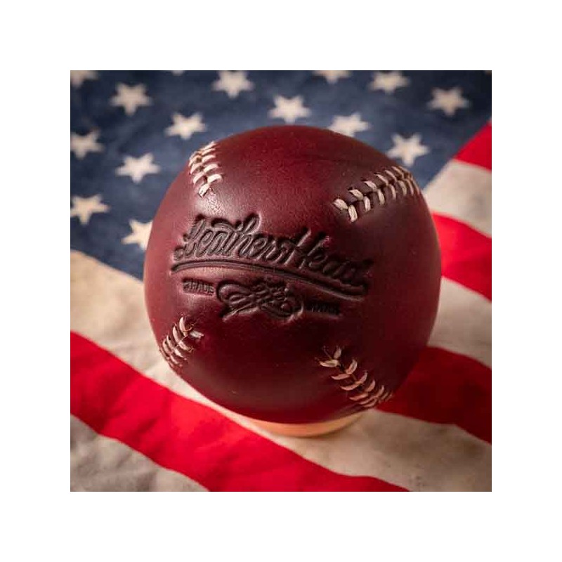 Balles de baseball cuir Horween GRENAT made in USA