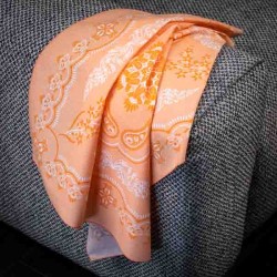 Big bandana XL Coral flower paisley pattern Made in USA