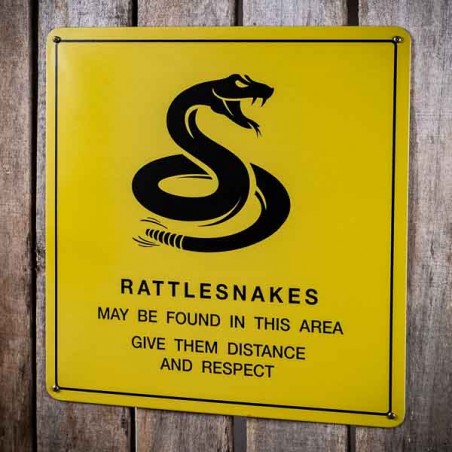 Rattlesnakes decorative metal sign