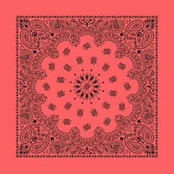 Bandana Paisley Tatoo Pulse - Corail  made in USA