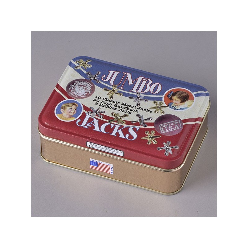 Jumbo Jacks in a Classic Toy Tin made in USA ⎟LE COMPTOIR AMERICAIN