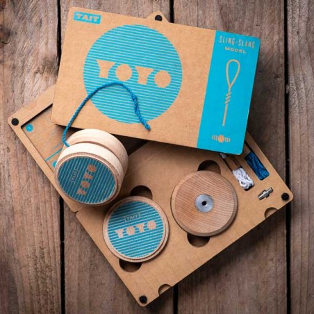 HANDCRAFTED BLUE SOLID-MAPLE YOYO KIT Made in USA