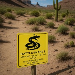 Panneau métal signalétique Rattlesnakes