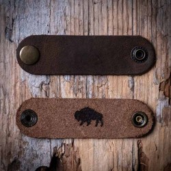 Bison Leather Scout Woggle - Made in USA