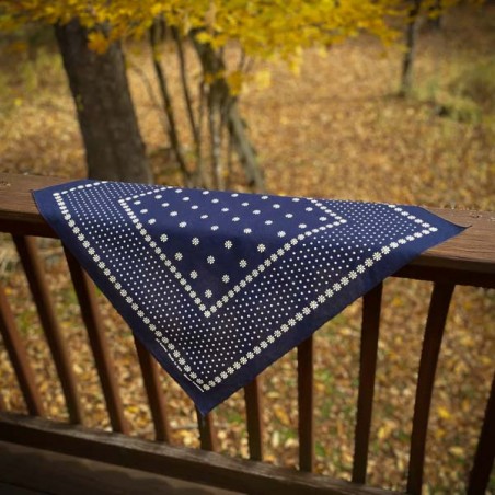 Amarillo Navy Blue Cotton Bandana - Made in USA