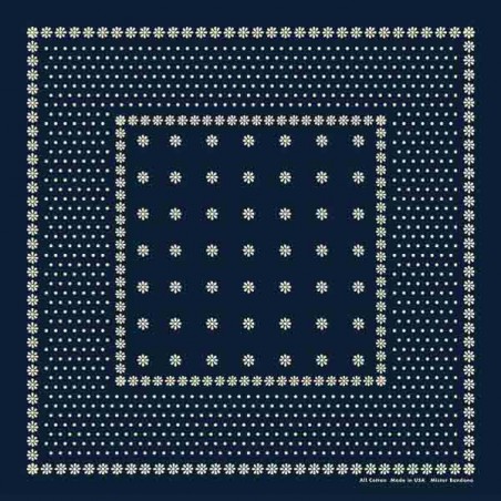 Amarillo Navy Blue Cotton Bandana - Made in USA