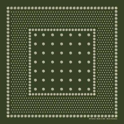 Amarillo Olive Green Cotton Bandana - Made in USA