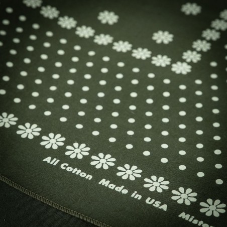 Amarillo Olive Green Cotton Bandana - Made in USA