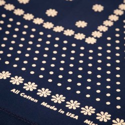 Amarillo Navy Blue Cotton Bandana - Made in USA