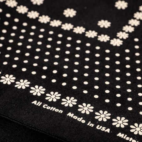 Amarillo Black Cotton Bandana - Made in USA