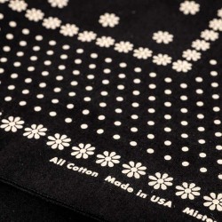Amarillo Black Cotton Bandana - Made in USA