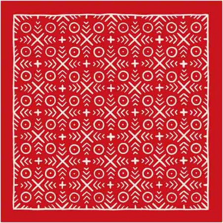 Bandana Mud Cloth XOXO en 5 coloris - Made in USA
