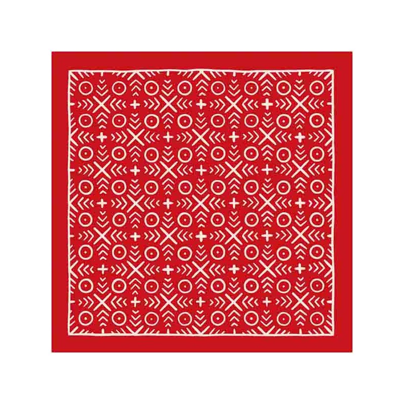 Bandana Mud Cloth XOXO en 5 coloris - Made in USA