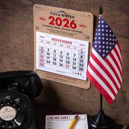 2026 -15-Month Work Station Calendar by FIELD NOTES