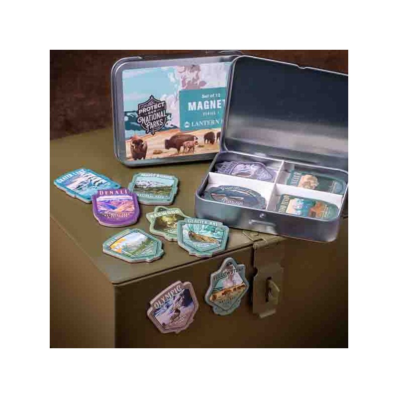 Boite de 12 magnets Parcs Nationaux Américains série 1