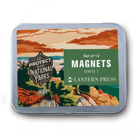 Boite de 12 magnets Parcs Nationaux Américains série 3